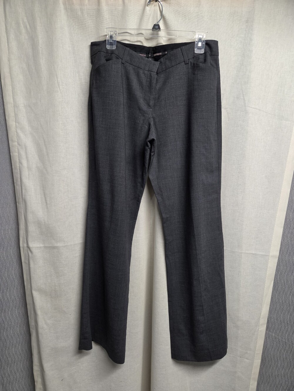 Express Dark Charcoal Gray Boot Cut Dress Pants